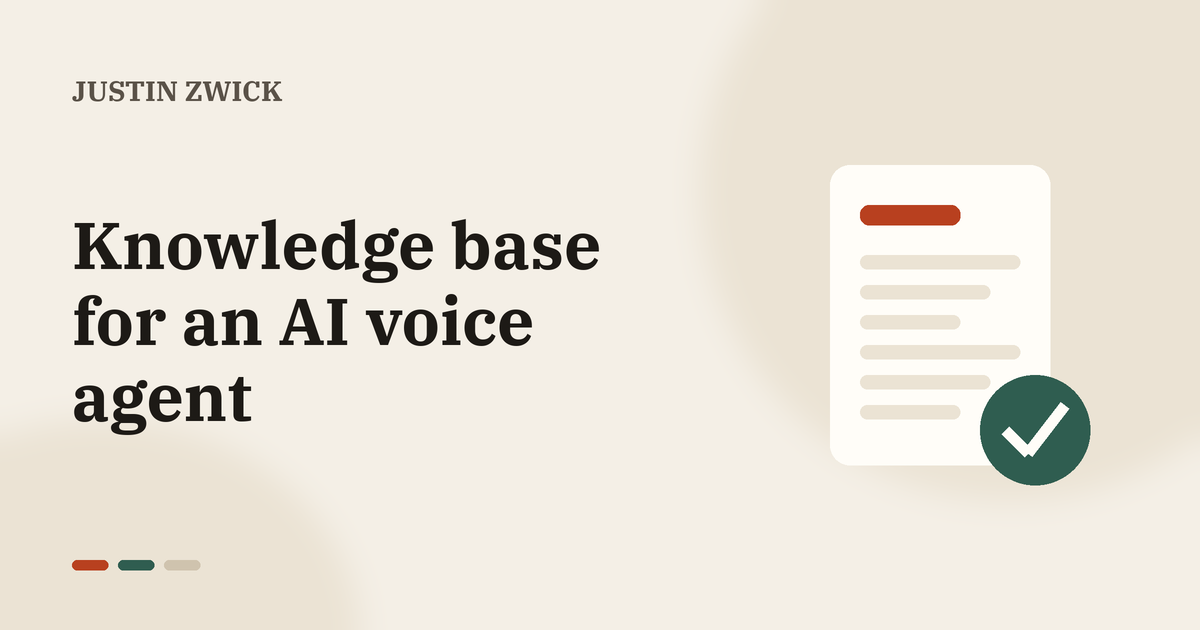 Illustration for knowledge base for an AI voice agent: How to write the knowledge base for an AI voice agent